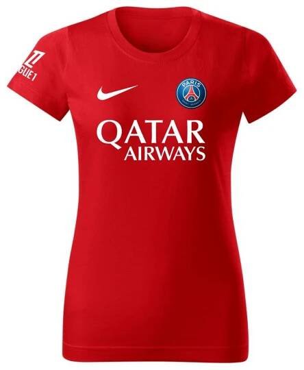 Dámské Tričko Paris Saint-Germain FC - Červené