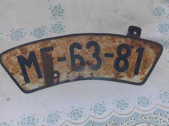 Motocykl značka SPZ RZ historická originální