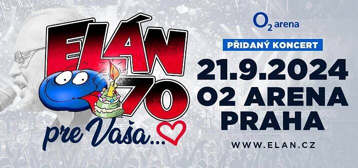 Vstupenka (až 2 ks) na koncert skupiny Elán (Elán 70 Pre Vaša)