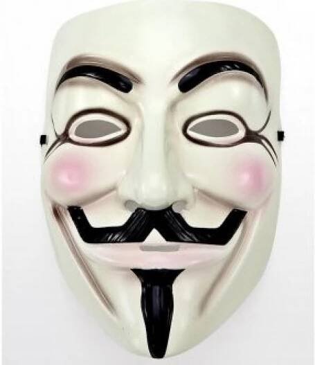 Maska Anonymous Vendeta bílá
