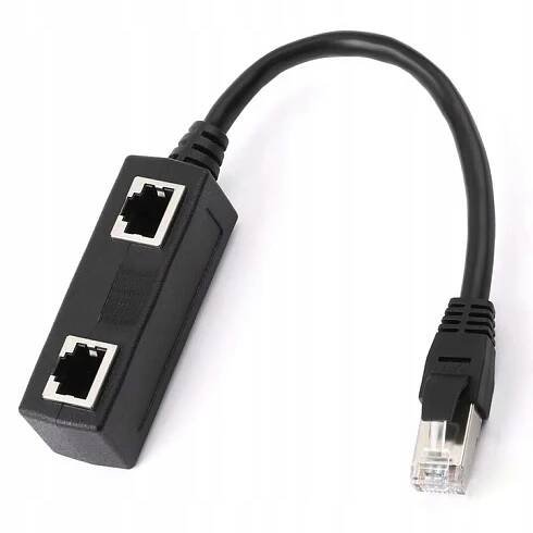 Internetová zástrčka ADAPTÉR Rozbočovač ROZDĚLOVAČ RJ45 2V1 HUB