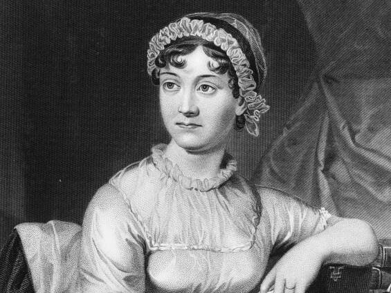 Anglická romanopiskyně Jane Austen, zde zobrazená v původním rodinném portrétu, se narodila v prosinci 1775.