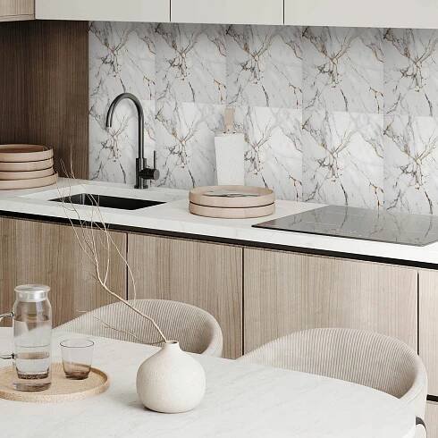 Vinylový Samolepicí panel do kuchyně Abstraktní vzor Terrazzo 120 x 60 cm Značka Wallfluent