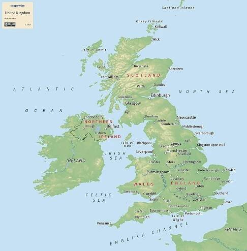 Free Maps of the United Kingdom | Mapswire
