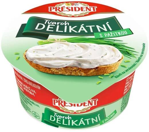Président delikátní tvaroh pažitka