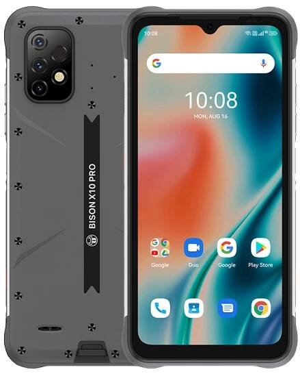 Umidigi Bison X10 Pro Gray odolný telefon, 6,53" HD+, 4 GB RAM + 128 GB ROM, Andr 11, 6150 mAh,IP69K