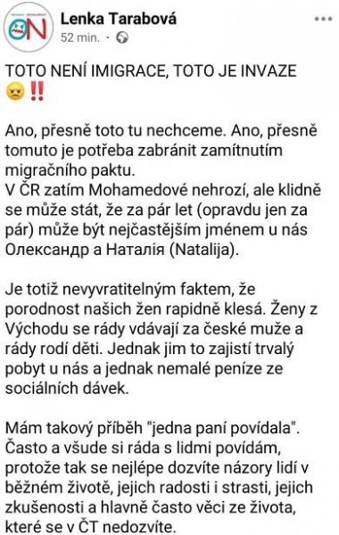 Od covidu k Ukrajincům: Lenka Tarabová znovu šíří ruskou propagandu