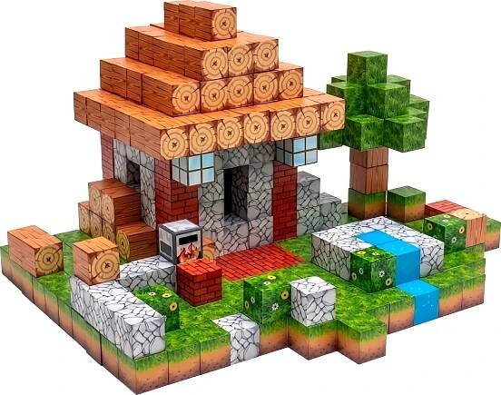Magnetic Building Cubes Minecraft magnetická stavebnice 312 ks