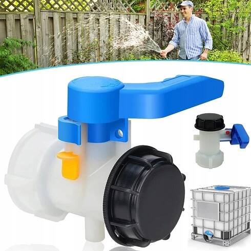 MOTÝLKOVÝ VENTIL 60 MM PRO NÁDRŽ MAUZER 1000 L, UZAVÍRACÍ VENTIL ADAPTÉRU