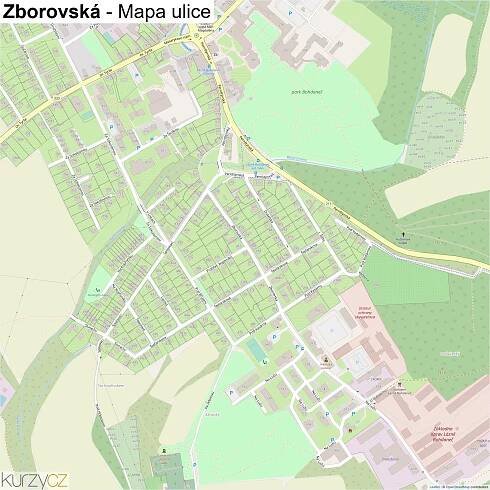 Zborovská - mapy | Kurzy.cz