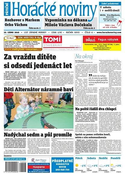 Časopis Horácké Noviny Pátek 21.1.2016 č. 006