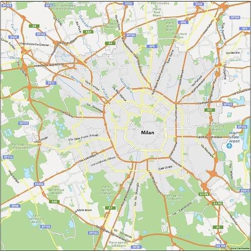 Milan Map, Italy - GIS Geography