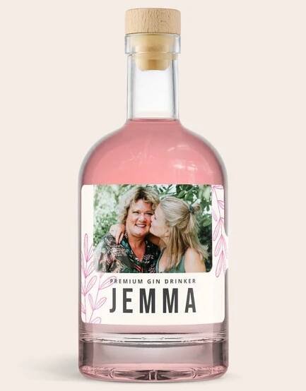 Personalizovaný růžový gin