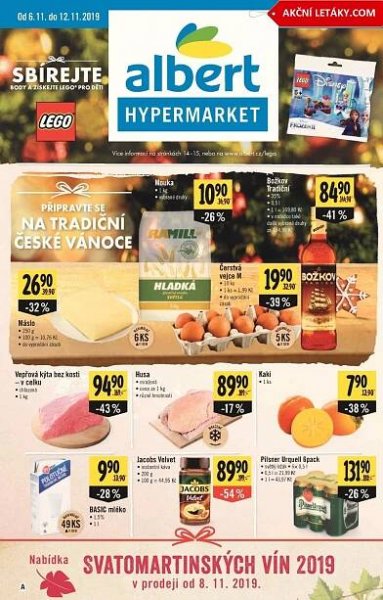 Máslo v akci Albert od 6.11.2019
