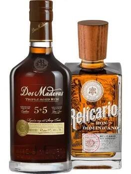 Rum Set Dos Maderas PX 5+5 + Relicario Ron Dominicano Superior (set 1 x 0.7 l, 1 x 0.7 l)