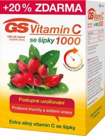 GS Vitamin C1000 + šípky 120 tablet