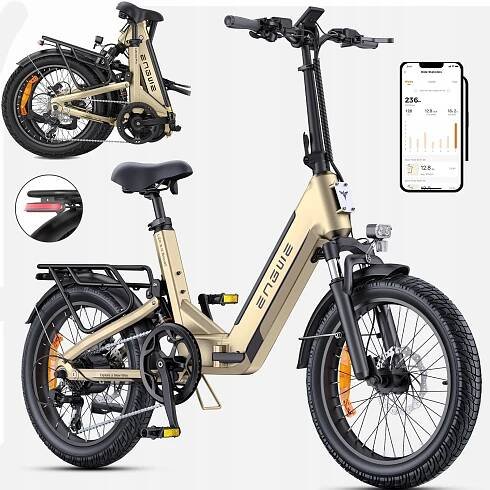 Skládací Elektrokolo Engwe L20 3.0 13.5AH 120KM Olejová brzda S APP