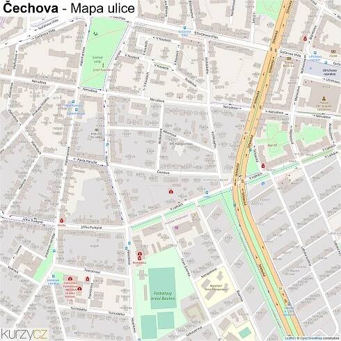 Čechova - mapy | Kurzy.cz