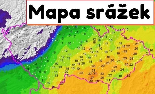 Mapa Srážek [Radar na území ČR] – Aktuální online