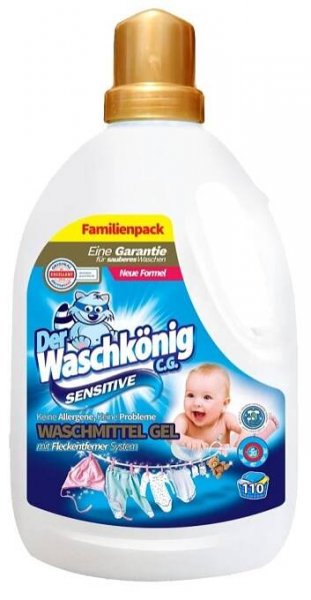 Waschkönig gel Sensitive 3,305 L – 110 WL