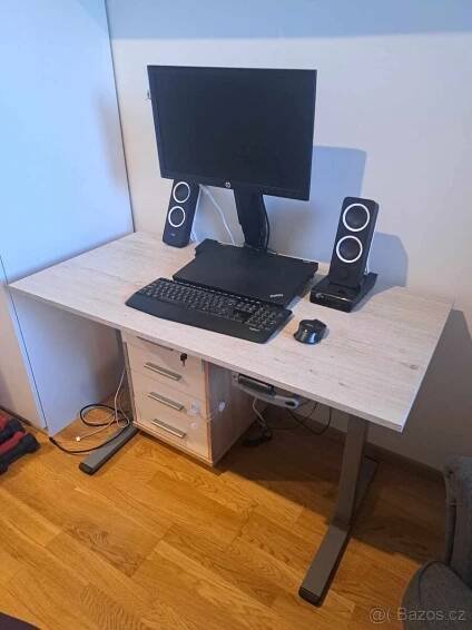 Polohovací psací stůl zn.Liftor 118*60 cm +šuplíky