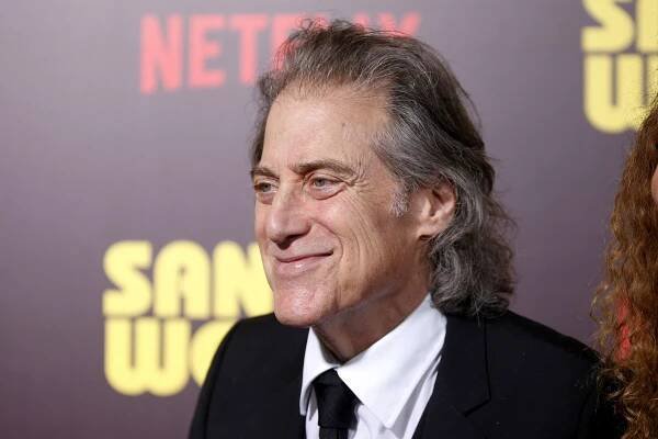 Comedian Richard Lewis poses at a premiere for the Netflix original film "Sandy Wexler" in Los Angeles