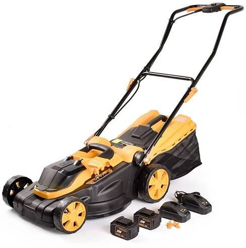 Sekačka 38cm AKU 2x4Ah,nabíječka Riwall Pro RALM 3820 set