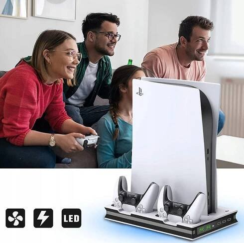 CHLADÍCÍ PODLOŽKA STOJAN DOKOVACÍ STANICE PRO PS5 dárek za 708.00CZK - Allegro