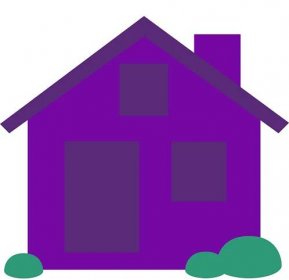 Illustration of purple house