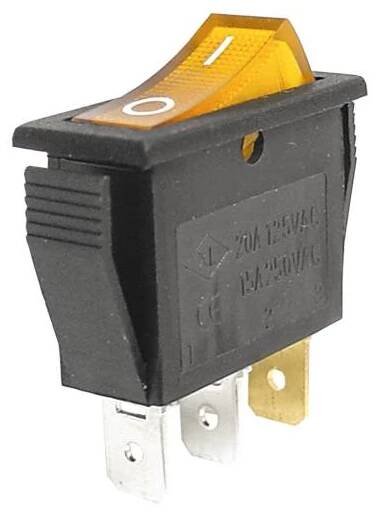 Spínač MK 111 podsvietený žltý 220V