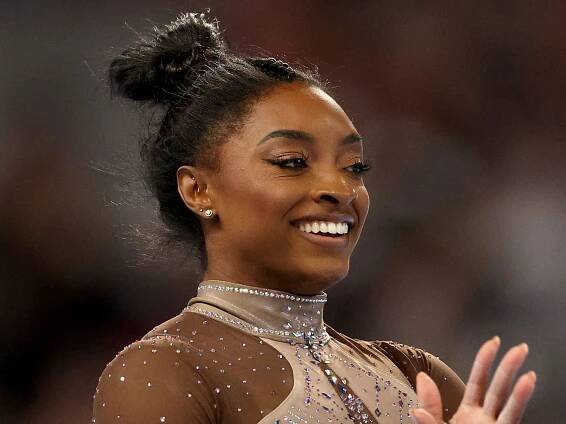 Simone Biles’s Latest Competition Makeup Stayed Flawless Through Every Flip — See Photos