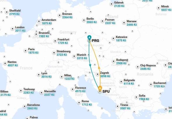 Split - mapa
