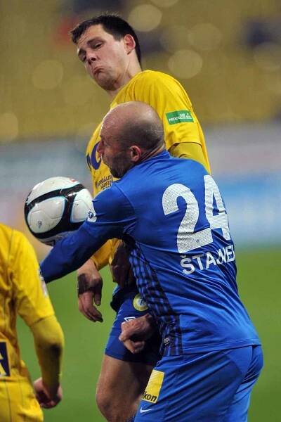 Jiří Štajner (v modrém) se v Teplicích tentokrát neprosadil.