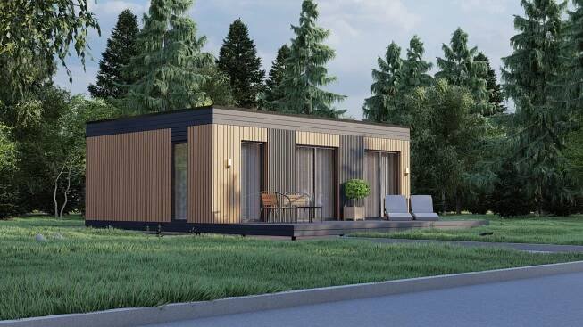 Mobilní dům o 3 modulech - 48 m²