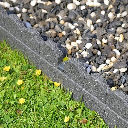 TRÁVNÍKOVÝ LEM ZAHRADNÍ PALISÁDA VYSOKÁ ELASTICKÁ BORDER PLOT 120 cm Výška výrobku 15.25 cm