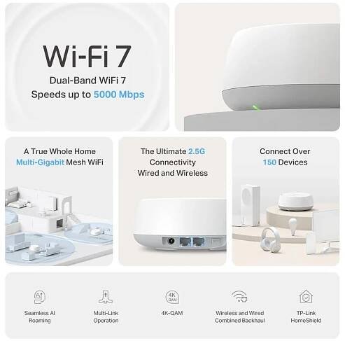 Mesh systém BE3600 s Wi-Fi 7 pro celoplošné pokrytí domácnosti 3
