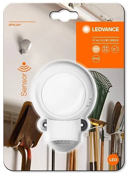 LED lampa na baterie Bezdrátová svítilna Snímač pohybu 3000K LEDVANCE Obsahuje baterie ne