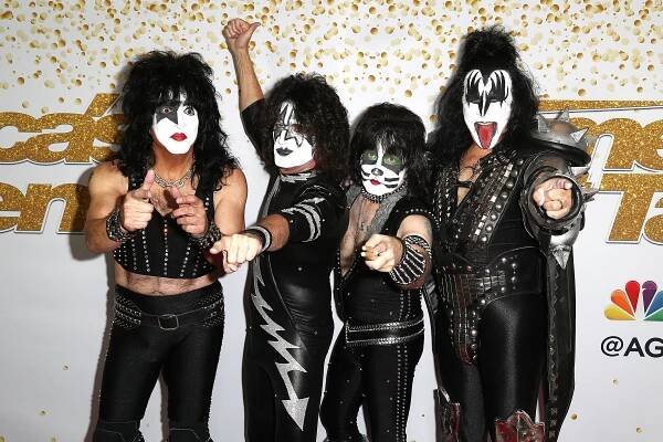Paul Stanley, Tommy Thayer, Eric Singer and Gene Simmons of Kiss attend 'America's Got Talent' Season 13 Finale Live Show