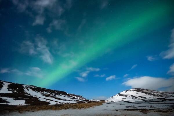 Severní světla aurora borealis — Stock obrázek