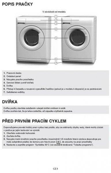 Návod k použití Bauknecht WAT 610 - Zbozi.cz