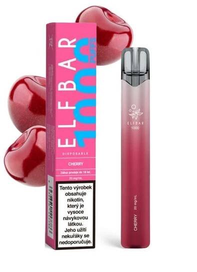 Elf Bar Cherry 20 mg 1000 potáhnutí