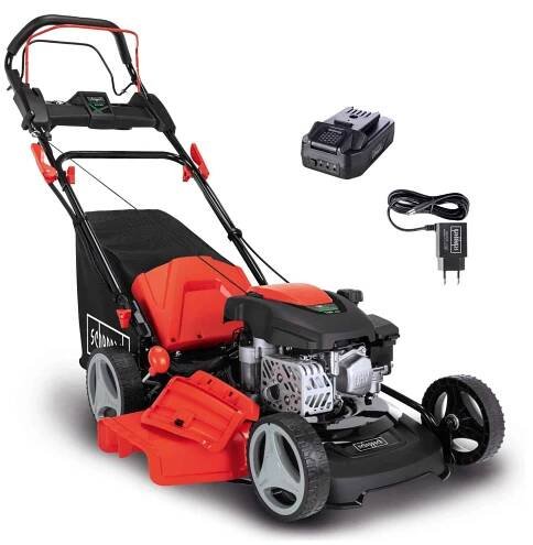 Scheppach MS 150-46 E - multifunkční travní sekačka 4v1 s pojezdem a elektrostartem