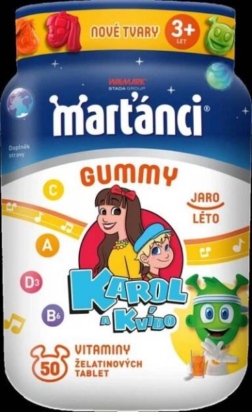 Walmark Marťánci Gummy Karol & Kvído jaro-léto 50 bonbónů