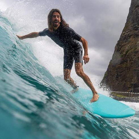 Pěnový surf 500 6'6' 55 l se třemi ploutvičkami