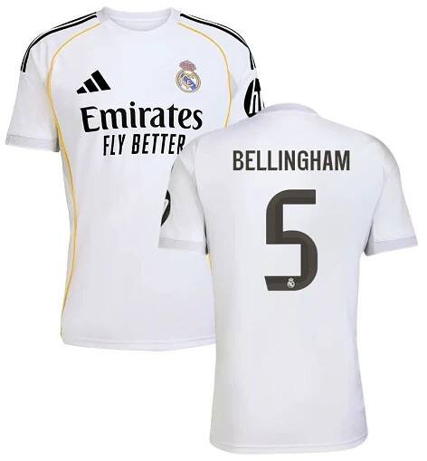 Maillot Real Madrid Domicile 2025 2026 Bellingham