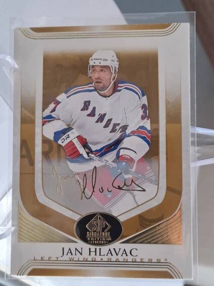 Jan Hlaváč UD SP Signature Edition Legends Gold - Hokejové karty