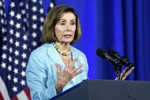 FILE – Rep. Nancy Pelosi, D-Calif., speaks during an event in Washington, June 23, 2023. (AP Photo/Susan Walsh, File)