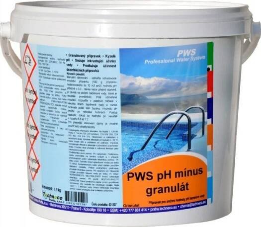 PWS pH mínus granulát 25 kg od 1 200 Kč