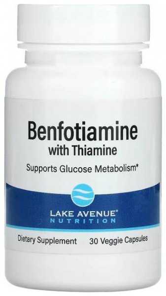 Benfotiamine with Thiamine, 250 mg, 30 Veggie Capsules