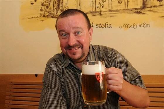 Herec Jihočeského divadla Martin Hruška při povídání v Masných krámech v...